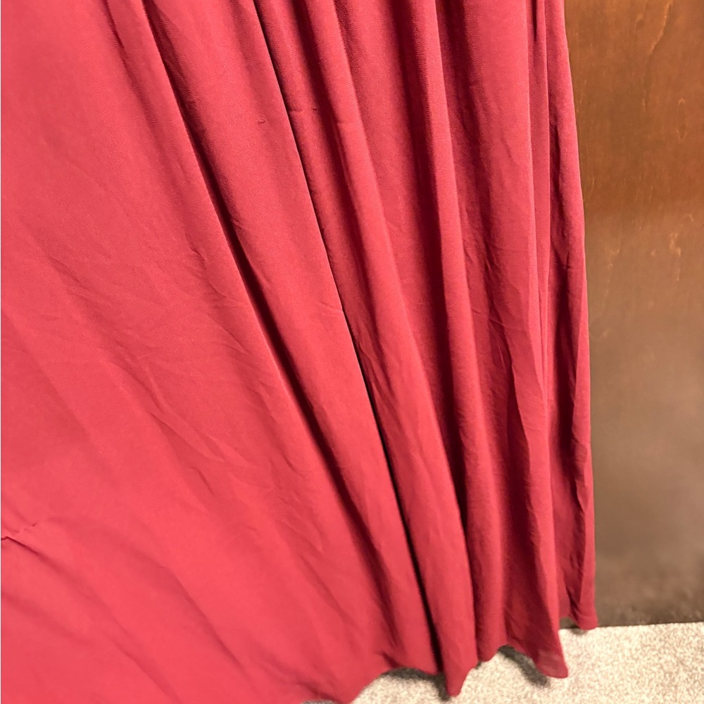 Birdy Grey Sleeveless Maxi Dress in Cabernet with Ruched Bodice - Picture 4 of 7